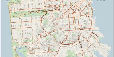 सैन फ्रांसिस्को बाइक का नक्शा