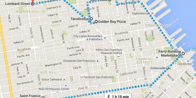 सैन फ्रांसिस्को के चाइनाटाउन पैदल यात्रा के नक्शे