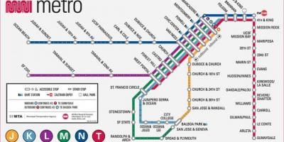 सैन Fran मेट्रो का नक्शा