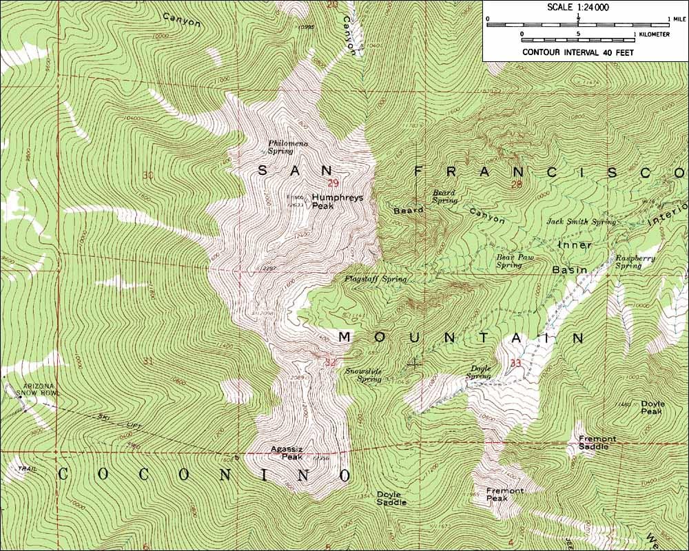 नक्शा सैन फ्रांसिस्को के समोच्च