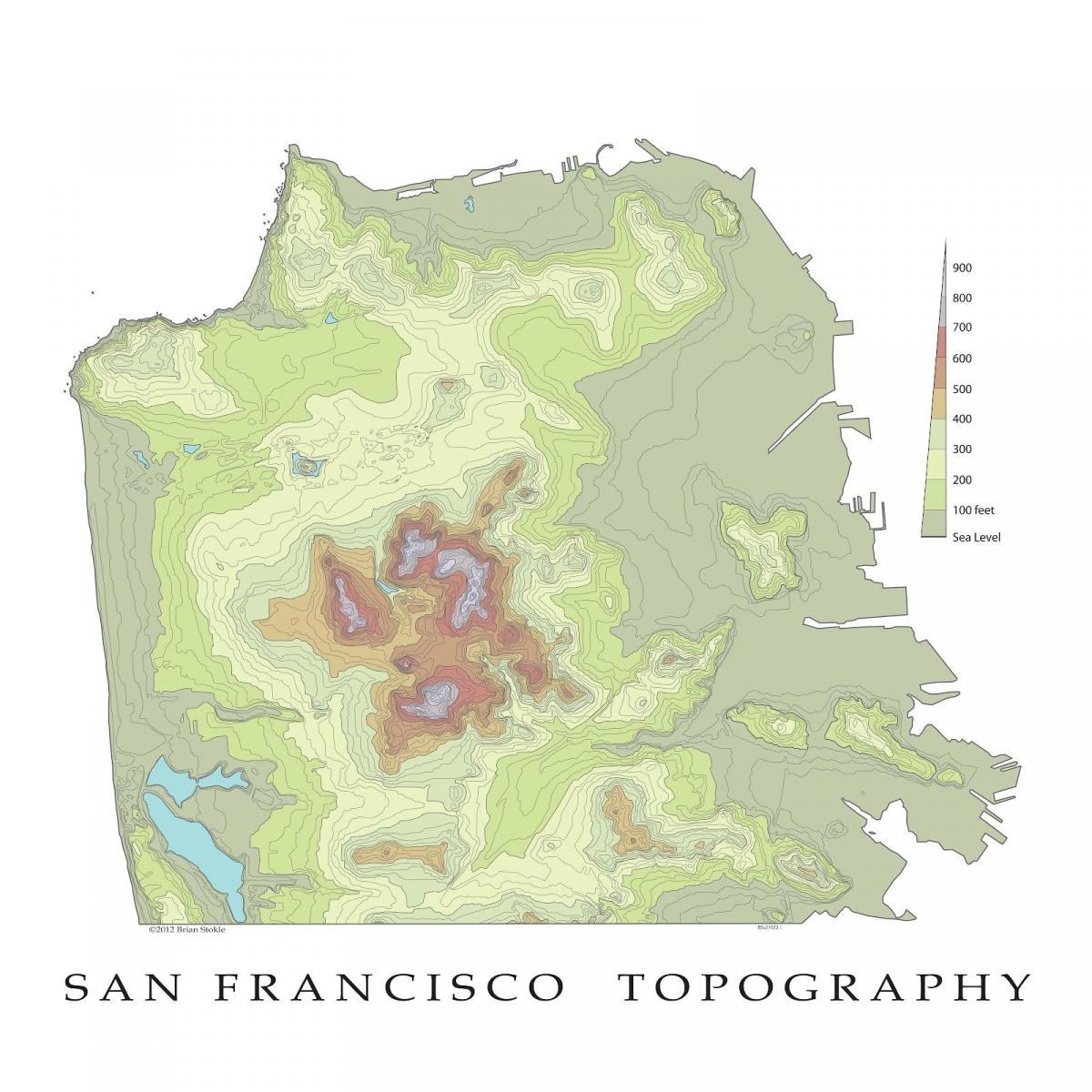 सैन फ्रांसिस्को स्थलाकृतिक नक्शा