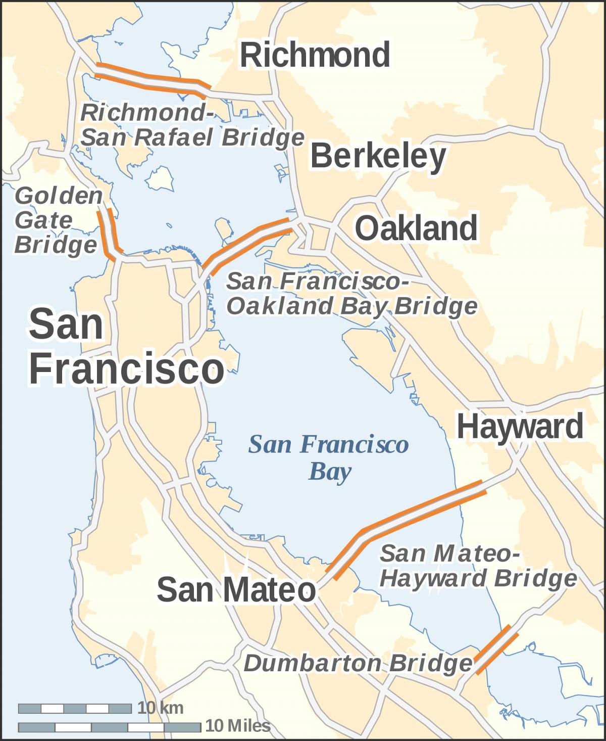 नक्शा सैन फ्रांसिस्को के गोल्डन गेट ब्रिज