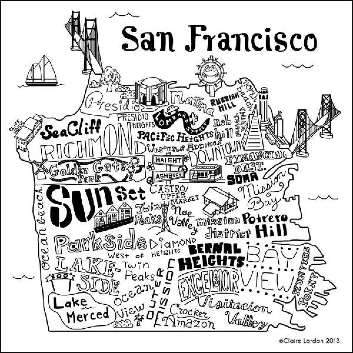नक्शे की दुकान सैन फ्रांसिस्को