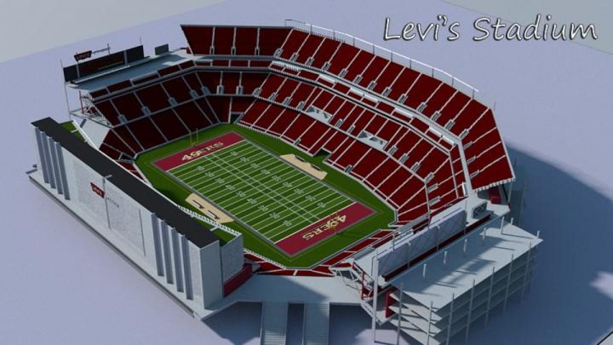 लेवी के स्टेडियम की 3 डी मानचित्र
