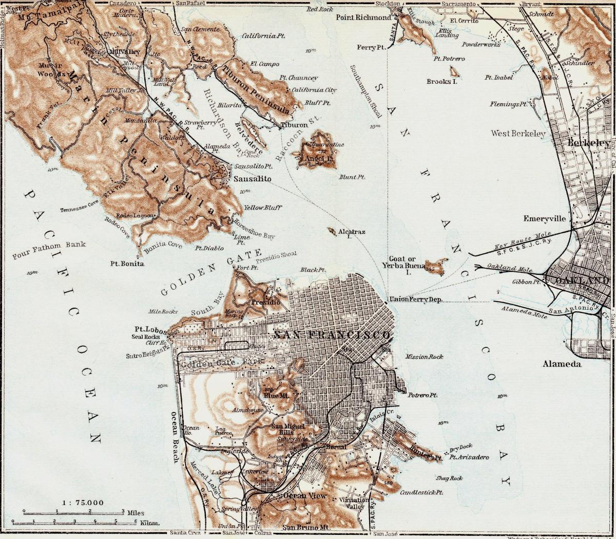 नक्शे के सैन फ्रांसिस्को 