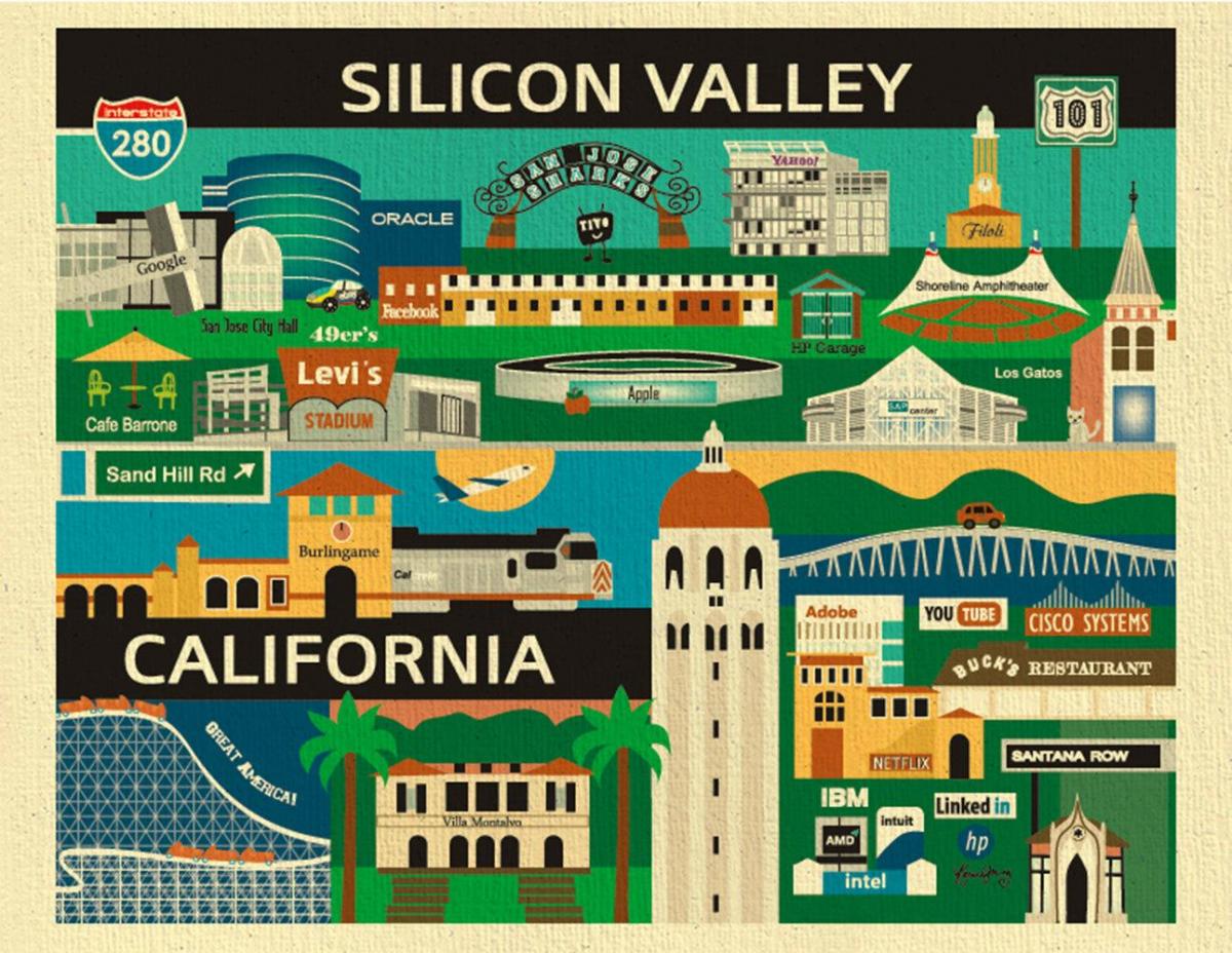 नक्शा सिलिकॉन वैली के पोस्टर