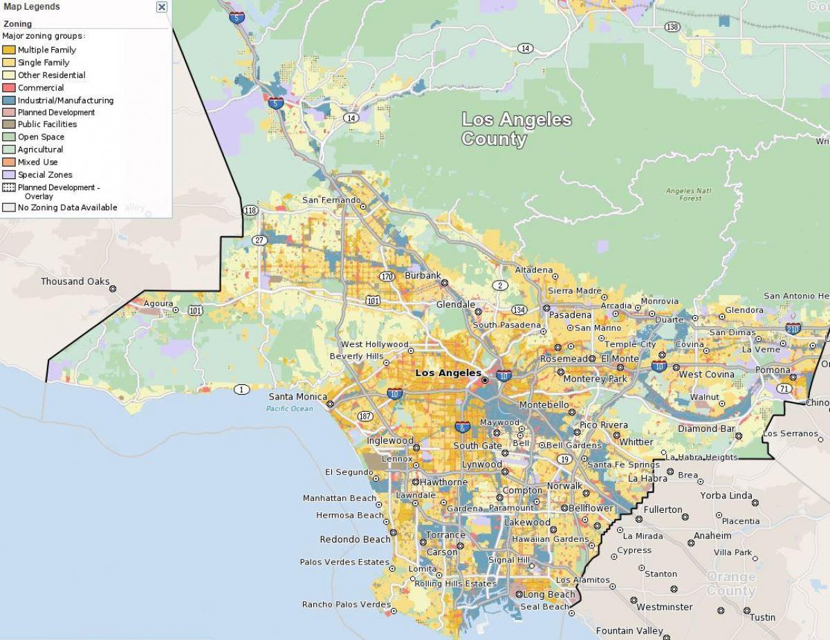 नक्शा सैन फ्रांसिस्को के zoning 