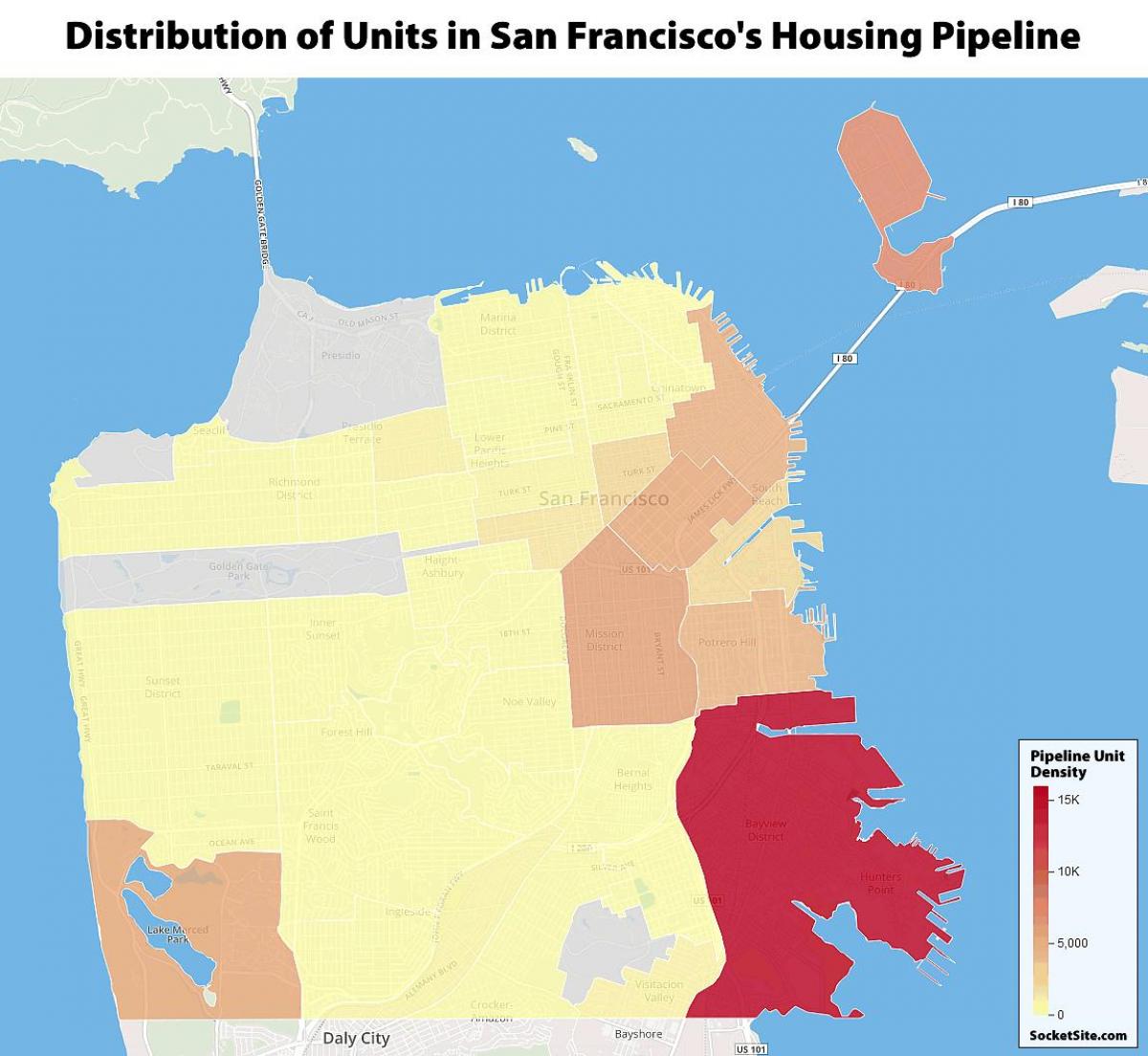 सैन फ्रांसिस्को में सार्वजनिक आवास के नक्शे