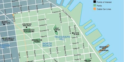 के नक्शे north beach सैन फ्रांसिस्को