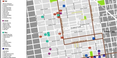नक्शे के nob hill सैन फ्रांसिस्को