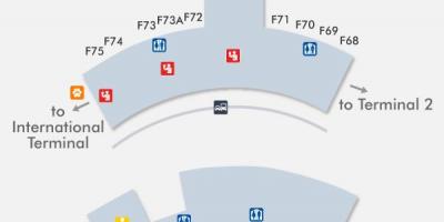 SFO हवाई अड्डे के नक्शे टर्मिनल 3
