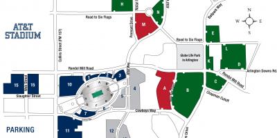 एटी एंड टी पार्क में पार्किंग का नक्शा
