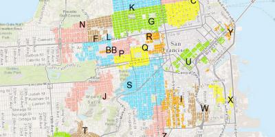 सैन फ्रांसिस्को पार्किंग क्षेत्रों के नक्शे
