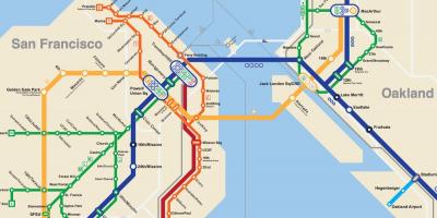 SFO मेट्रो का नक्शा