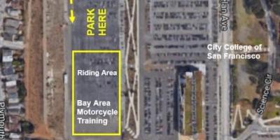 नक्शे के एस एफ मोटर साइकिल पार्किंग