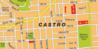 नक्शा कास्त्रो के सैन फ्रांसिस्को