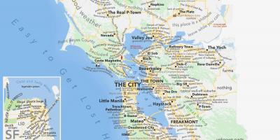 सैन फ्रांसिस्को नक्शा क्षेत्रों