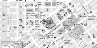 नक्शे के वेस्टफील्ड सैन फ्रांसिस्को