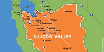 सिलिकॉन वैली में दुनिया के नक्शे