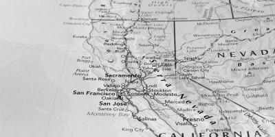 काले और सफेद नक्शा सैन फ्रांसिस्को के