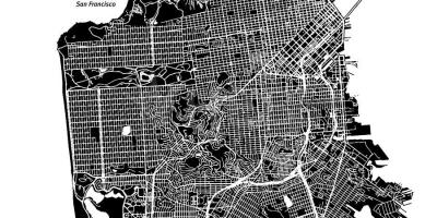 नक्शे के साथ सैन फ्रांसिस्को वेक्टर