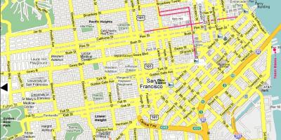 सैन फ्रांसिस्को रुचि के स्थानों के नक्शे
