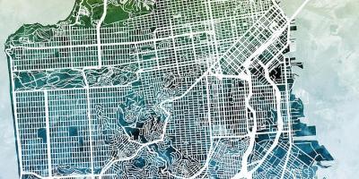 नक्शा सैन फ्रांसिस्को के शहर कला